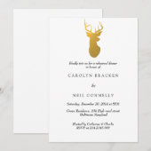 Eenvoudig Classy Gold Antler Moderne repetitie Kaart (Voorkant / Achterkant)