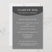 Eenvoudig Classy Photo Afstuderen Invitation Kaart (Achterkant)