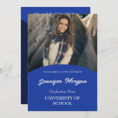 Eenvoudig Classy Photo Afstuderen Invitation Kaart (Voorkant / Achterkant)