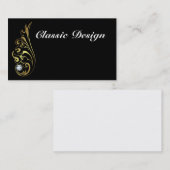 Eenvoudig Classy Visitekaartje Gold Diamond-ontwer (Voorkant / Achterkant)