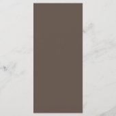 Eenvoudig Coffee Tan Trouwmenu Menu (Achterkant)