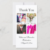 Eenvoudig collage Hartelijk dank voor uw fotokaart Bedankkaart (Voorkant)