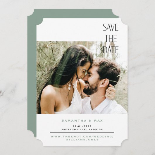 Eenvoudig combinatietoestel voor foto's opslaan Da Save The Date (Voorkant / Achterkant)