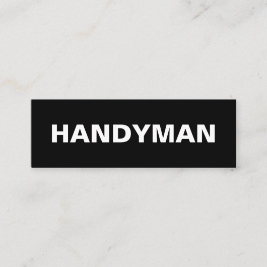 Eenvoudig Compact Handyman Visitekaartjes Budget (Voorkant)