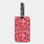 Eenvoudig compositie rood en wit Notitieboek Bagagelabel (Achterkant verticaal)