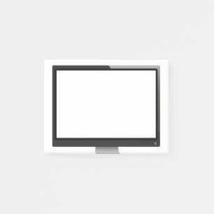Eenvoudig computermonitorontwerp post-it® notes