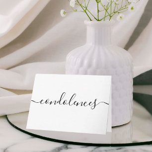 Eenvoudig condoleances kaart