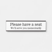 Eenvoudig, conservatief "Alsjeblieft, heb een stoe Deurbordje (Voorkant)