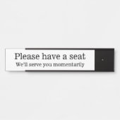 Eenvoudig, conservatief "Alsjeblieft, heb een stoe Deurbordje (Voorkant)