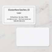 Eenvoudig, conservatief Visitekaartje van advocate (Voorkant / Achterkant)