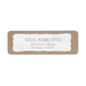 Eenvoudig, contemhedendaags gescheurd karton etiket (Voorkant)