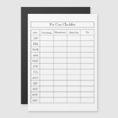 Eenvoudig controlelijstlogboek voor huisdieren (Voorkant / Achterkant)