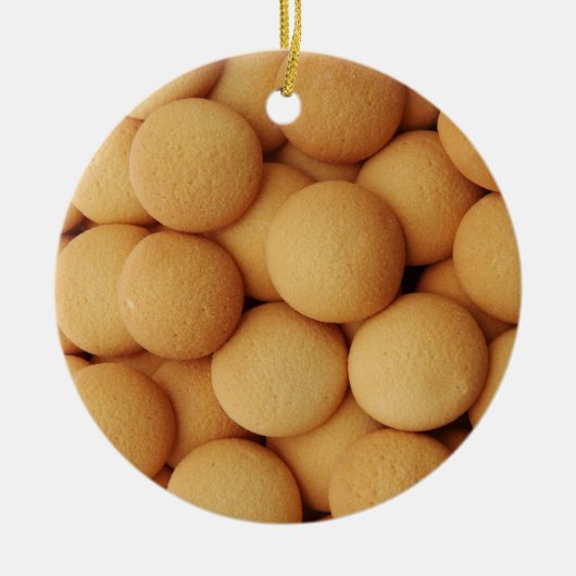 Eenvoudig cookiepatroon keramisch ornament (Voorkant)