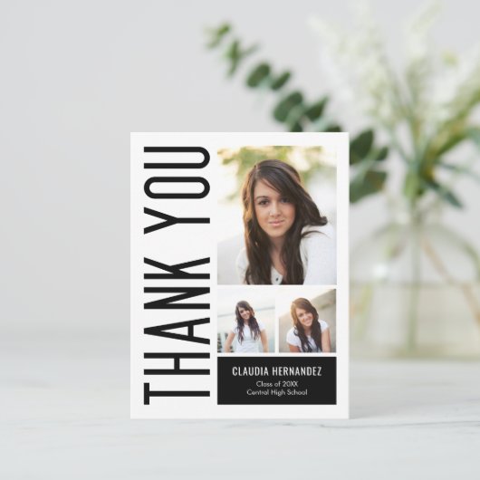 Eenvoudig Cool Editable Color Afstuderen Hartelijk Briefkaart (Staand voorkant)