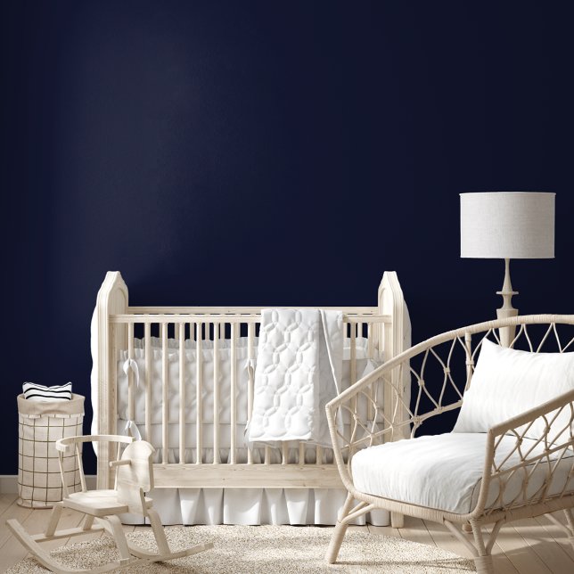 Eenvoudig Cool Elegant Donker Marineblauw Wandinte Behang (Simple Cool Elegant Dark Navy Blue Wall Home Decor Wallpaper)