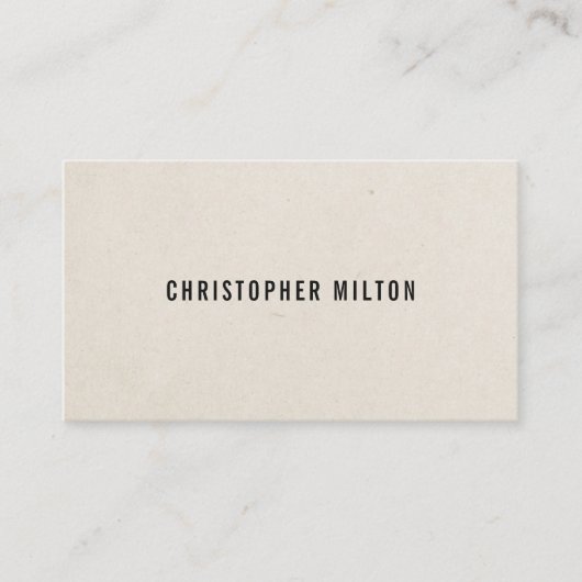 Eenvoudig Cool Paper Textant Visitekaartje (Voorkant)