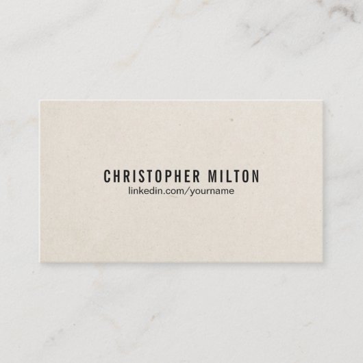 Eenvoudig Cool Paper Textant Visitekaartje (Voorkant)