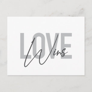 Eenvoudig, cool, stedelijk, trendy, modern Love Wi Briefkaart