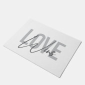 Eenvoudig, cool, stedelijk, trendy, modern Love Wi Deurmat (Schuin)