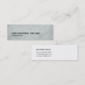 Eenvoudig Cool Texture Grey Consultant Mini Visitekaartje (Voorkant / Achterkant)