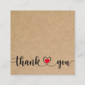 Eenvoudig Craft Script Bedankt voor uw bestelling Vierkante Visitekaartje (Voorkant)