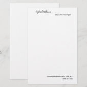 Eenvoudig Creatief Modern Minimalistisch Uw Naam D Briefpapier (Voorkant / Achterkant)