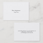 Eenvoudig creatief, modern wit visitekaartje (Voorkant / Achterkant)