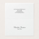 Eenvoudig creatief, uniek, modern wit visitekaartje (Buitenkant ongevouwen)