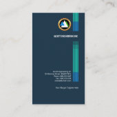 Eenvoudig Creative Structural Arrow Lines Engineer Visitekaartje (Achterkant)