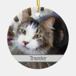 Eenvoudig Creëer je eigen foto's toevoegen 2 aange Keramisch Ornament