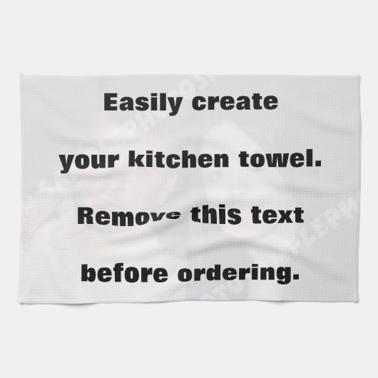 Eenvoudig creëer je foto horizontale keukenhanddoe theedoek (Horizontaal)