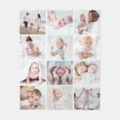 Eenvoudig Creëer Uw eigen 12-fotocollage Fleece Deken (Voorkant)