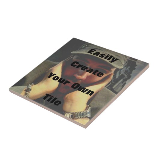 Eenvoudig Creëer uw eigen aangepaste grote keramis Tegeltje (Zijkant)