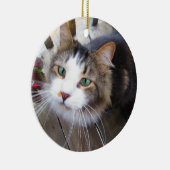 Eenvoudig Creëer uw eigen foto's toevoegen 2 aange Keramisch Ornament (Rechts)