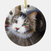 Eenvoudig Creëer uw eigen foto's toevoegen 2 aange Keramisch Ornament (Voorkant)