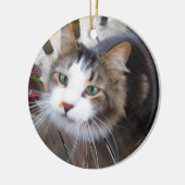 Eenvoudig Creëer uw eigen foto's toevoegen 2 aange Keramisch Ornament (Links)