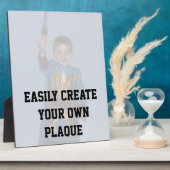 Eenvoudig Creëer uw eigen Plaque - verticaal - DIY Fotoplaat (Zijkant)