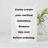 Eenvoudig creëer uw verticale fotouitnodiging kaart (Staand voorkant)