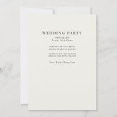 Eenvoudig crème bruiloft programma (Achterkant)