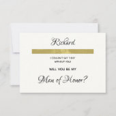 Eenvoudig crème en gouden zal je mijn Man van eer  Kaart (Voorkant)