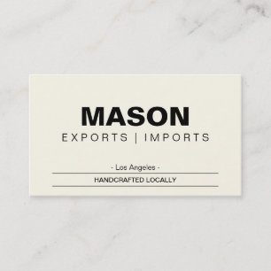 Eenvoudig   Crème Visitekaartje