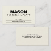 Eenvoudig | Crème Visitekaartje (Voorkant / Achterkant)