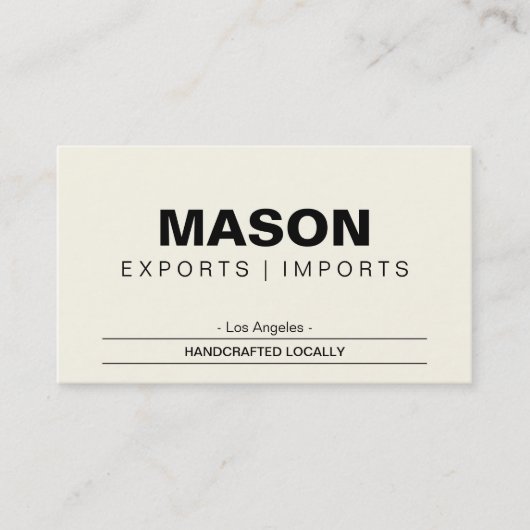 Eenvoudig | Crème Visitekaartje (Voorkant)