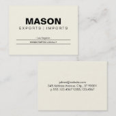 Eenvoudig | Crème Visitekaartje (Voorkant / Achterkant)