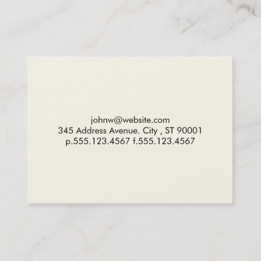 Eenvoudig | Crème Visitekaartje (Achterkant)