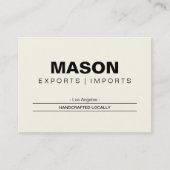 Eenvoudig | Crème Visitekaartje (Voorkant)