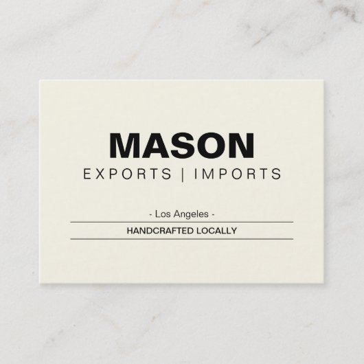 Eenvoudig | Crème Visitekaartje (Voorkant)