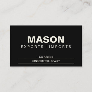 eenvoudig   Crème/zwart Visitekaartje