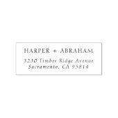 Eenvoudig cursief bruiloftspaar Namen Retouradres Rubberstempel (Afrduk)