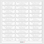 Eenvoudig Cursief Script Bruiloft Gast Namen Adres Sticker (Vel)